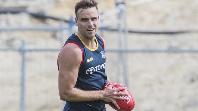 Brodie Smith in action during an Adelaide pre-season training session. Picture: Simon Cross