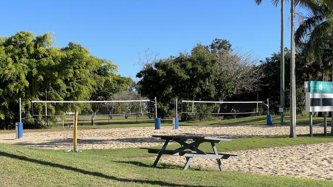 The beach volleyball courts have already been opened up to school students. Photo: Fergus Gregg