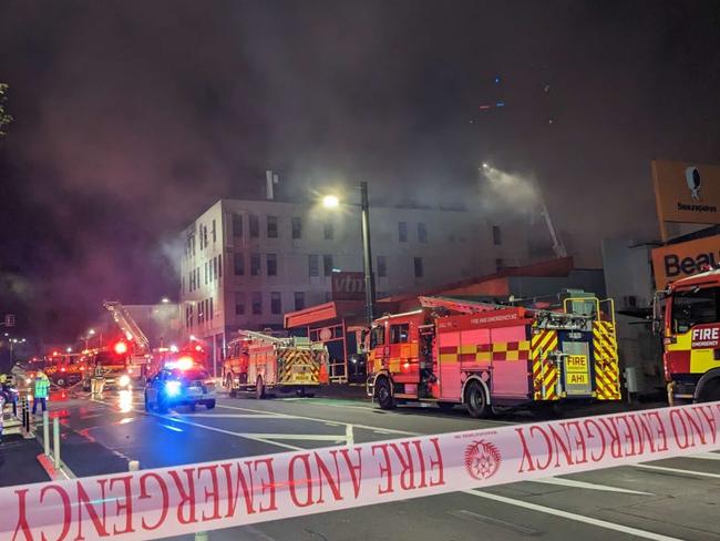 Emergency crews at the tragic scene of the fatal fire. Picture: RNZ