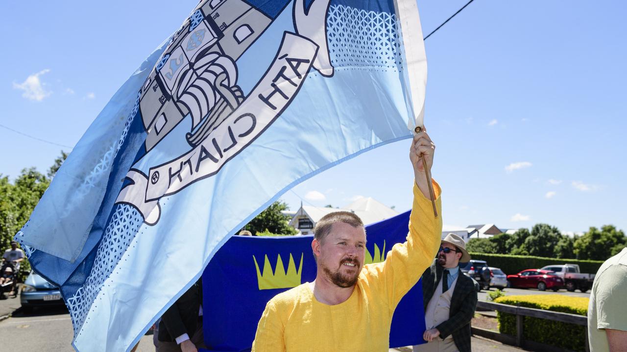 Darling Downs Irish Club president Ed Keller in the St Patrick's Day parade, Sunday, March 16, 2025. Picture: Kevin Farmer