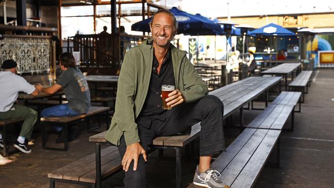 Justin Hemmes, pictured in the beer garden he hoped to save. Picture: Richard Dobson