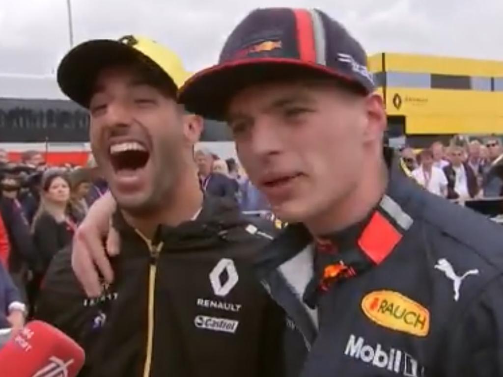 Daniel Ricciardo apologised for the awkward exchange with Max Verstappen.