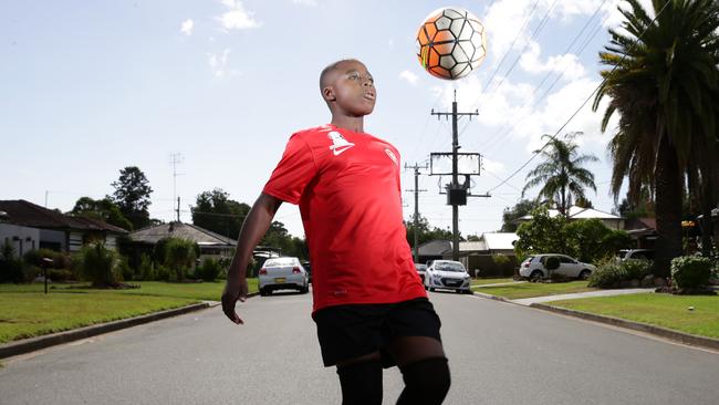 Junior Sports Star nominee Israel Ekundayo of Emu Plains is known for his goal scoring precision. Picture: Matthew Sullivan