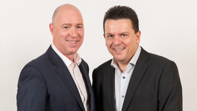 Nick Xenophon with the lead NSW senate candidate, Glen Frost.