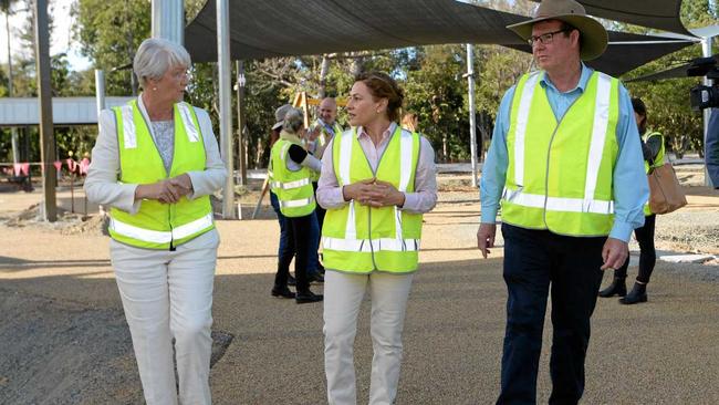 L-R Mayor Margaret Strelow, Treasurer Jackie Trad, and Member for Rockhampton Barry O'Rourke. Picture: Chris Ison ROK210618cKershaw3