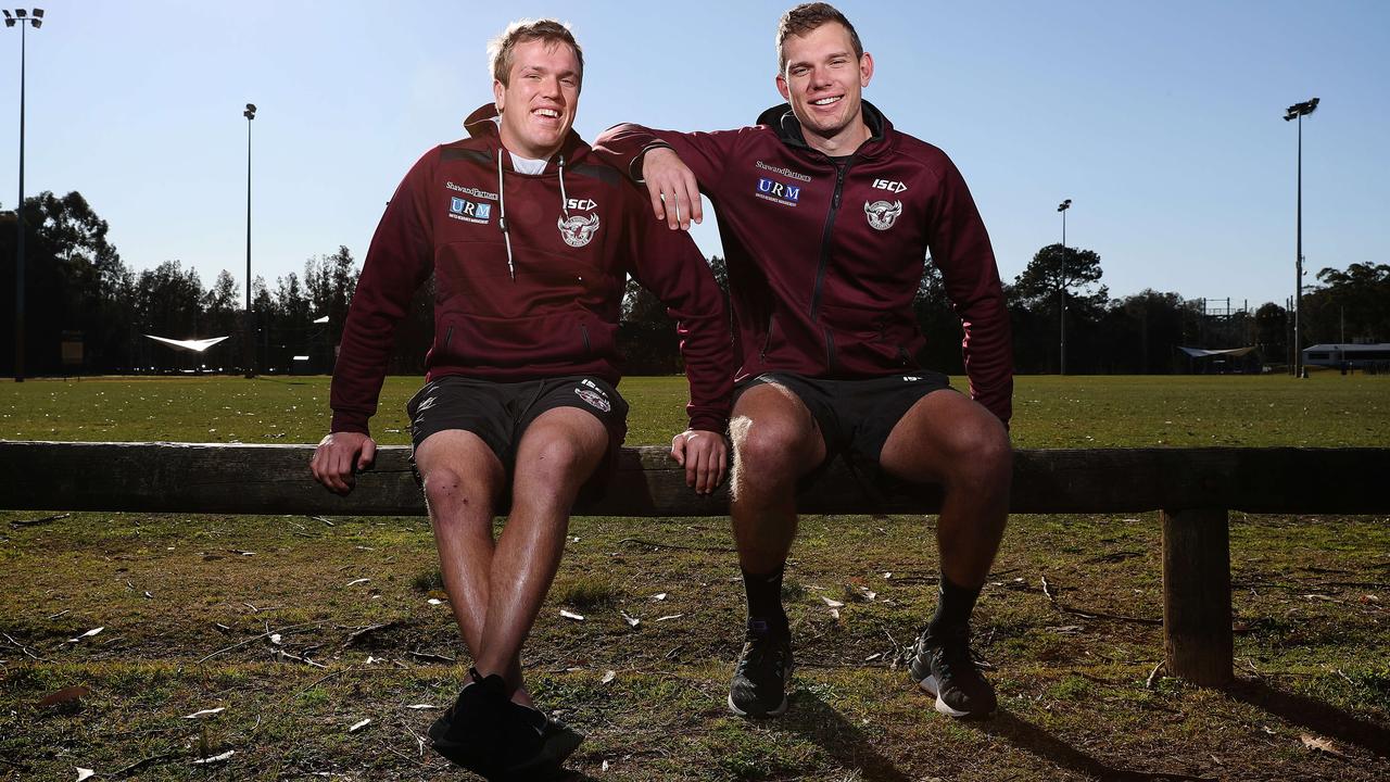 Manly players Jake and Tom Trbojevic pose for a portrait at the Sydney Academy of Sport, Narrabeen.