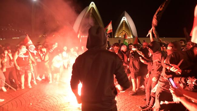 A pro-Palestine rally on the forecourt of the Sydney Opera House in October 2023. Picture: Jeremy Piper/NewsWire