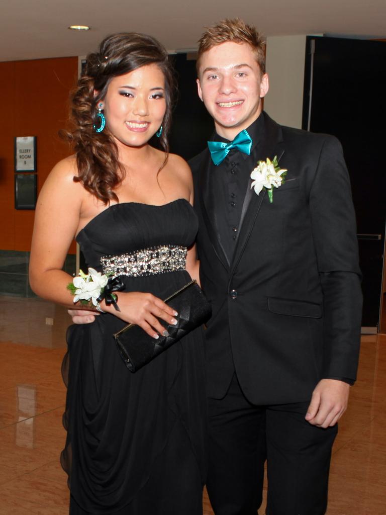 Kaela Stellick and Dion Bandiera at the 2013 Our Lady of the Sacred Heart Catholic College formal. Picture: NT NEWS