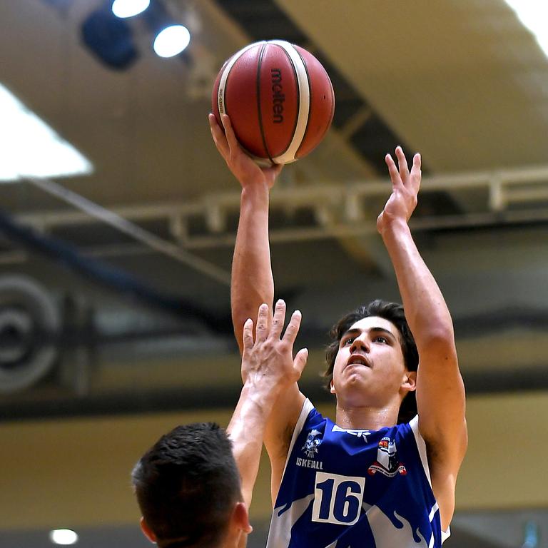 Ignatius Park college player Callaway Parker Boys Final. Ignatius Park college vs Cairns SHS. Finals for Qld Schools Basketball Championships. Sunday September 22, 2019. (AAP image, John Gass)