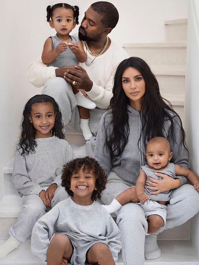 The couple share four kids: North, Saint, Chicago and Psalm.