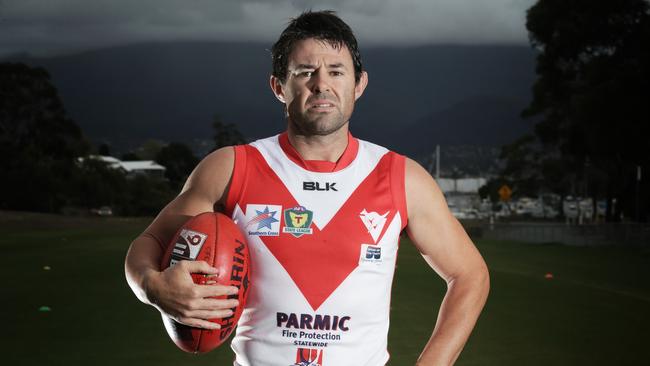 Callinan playing for Clarence in Tasmania. Picture: Luke Bowden.