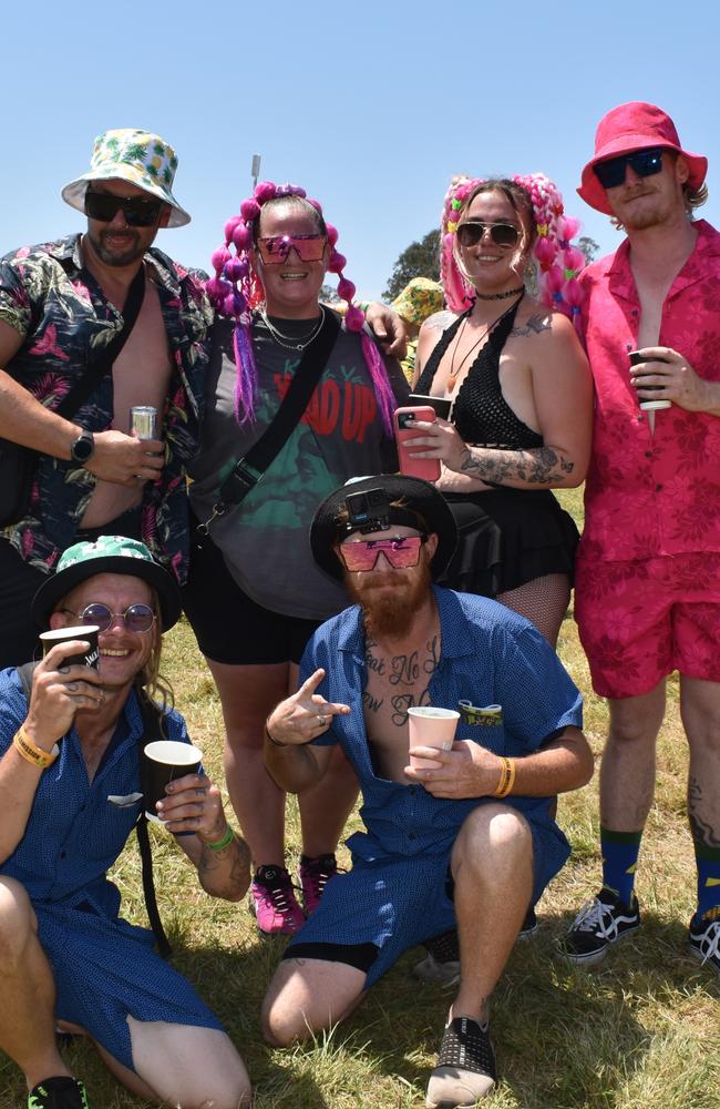 Tayla, Adam, Tony, Shae, Red and Jimmy at the Big Pineapple Music Festival 2024.