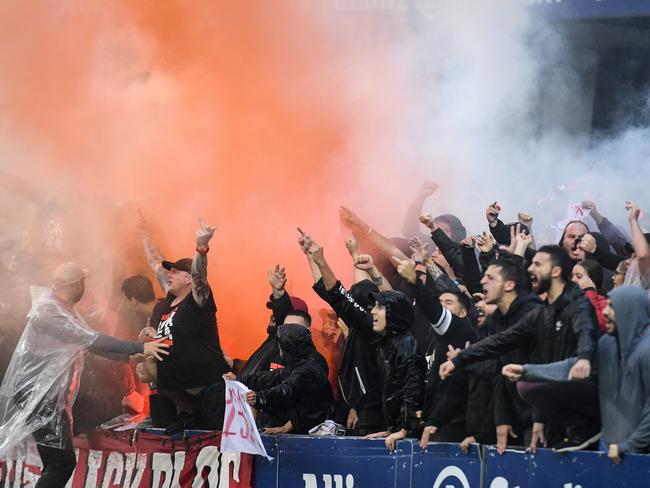 Members of the Wanderers supporting group Red and Black Bloc (RBB) boycotted the final games of the season.