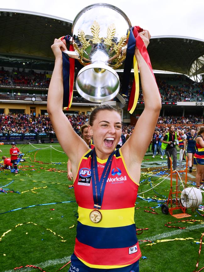 Crows AFLW premiership player Ebony Marinoff. Picture: Mark Brake/Getty Images