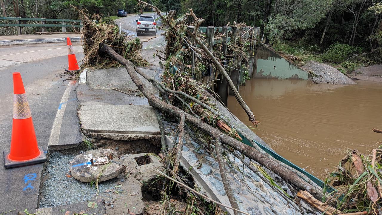 Damage at One Mile Creek at Cashmere, north of Brisbane. Picture: Supplied