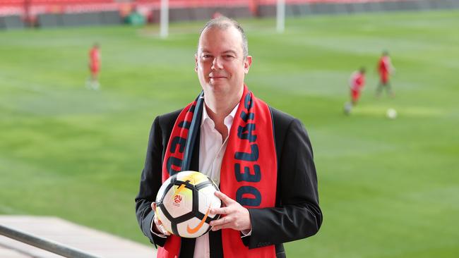 Adelaide United chairman Piet van der Pol has reflected on an off-season of change at the Reds. Picture: Dylan Coker