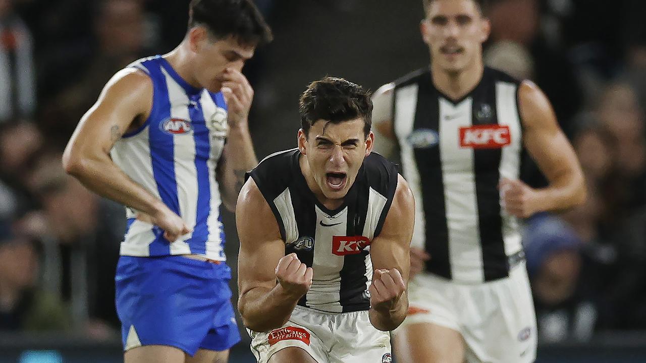 Nick Daicos was unstoppable in the second half. Picture: Michael Klein