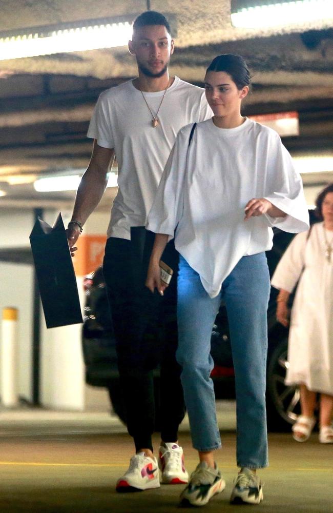 Back on? Aussie NBA star Ben Simmons went shopping with supermodel Kendall Jenner in Barneys yesterday. Picture: BACKGRID