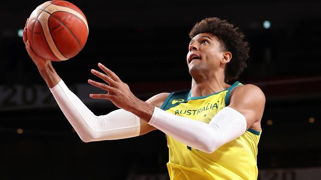 Matisse Thybulle has been a key figure in the Boomers’ Tokyo run. Picture: Getty Images