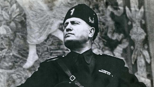 Fascist dictator of Italy, Benito Mussolini.