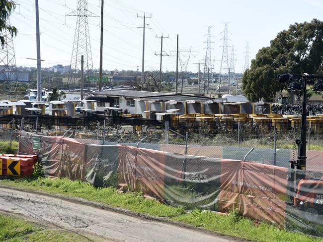 Work on the site has ground to a halt. Picture: Andrew Henshaw