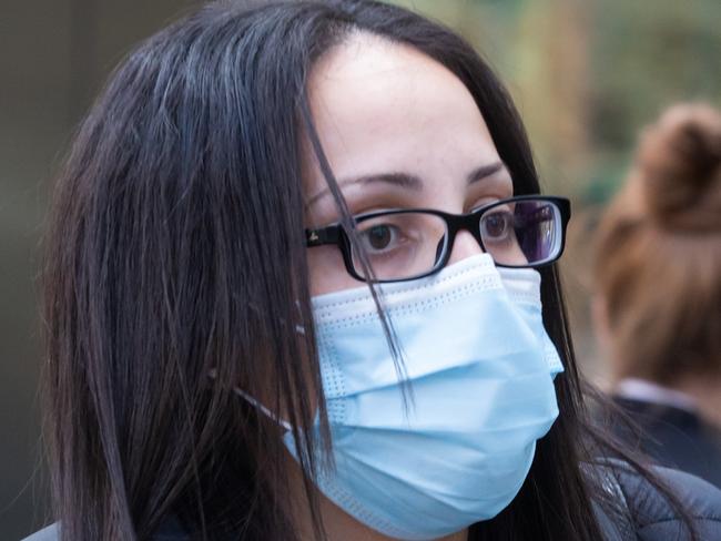 Lydia Abdelmalek leaving Melbourne County Court. Picture: NCA NewsWire / Sarah Matray