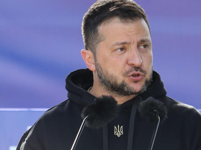 Ukrainian President Volodymyr Zelenskyy addresses the crowd at Lukiskiu Square in Vilnius on July 11, 2023, during a NATO Summit. Picture: AFP.