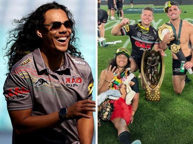 Jarome Luai was back up to his old tricks after Penrith's Grand Final win.