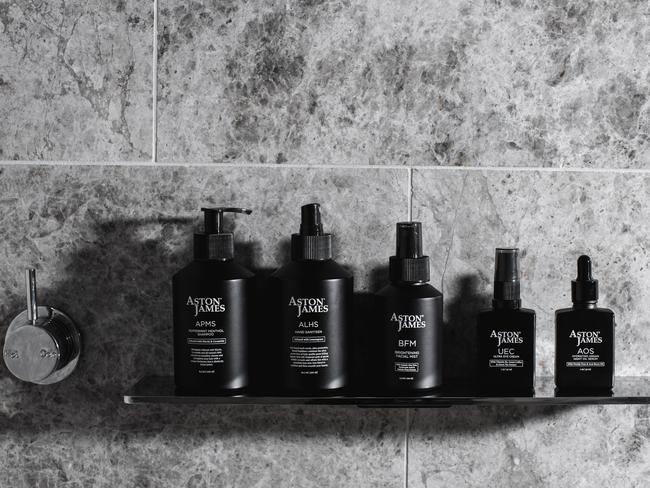 Fabio teamed up with the Aussie boys to release a collection of men’s hair and personal care products called Aston James. Picture: Tommaso Boddi