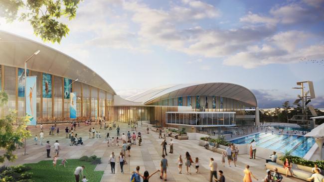 Renders of the National Aquatics Centre (NAC). Picture: Archipelago Architects