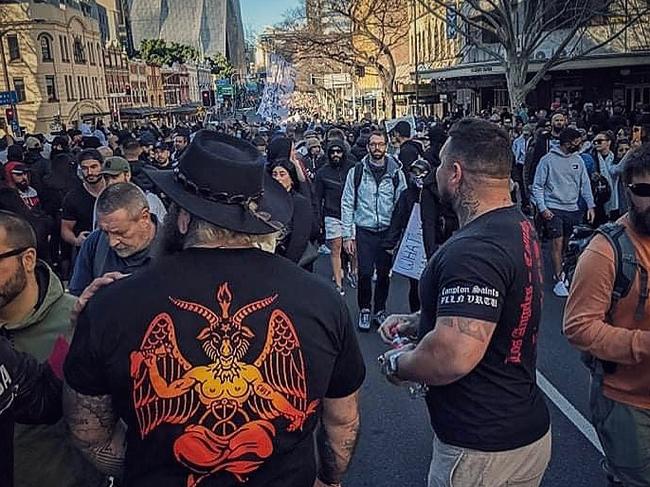 Wyoming gym owner Rhyss Keane in a post at the rally. Photo: Instagram https://www.instagram.com/pale_horse_powerlifting/?hl=en