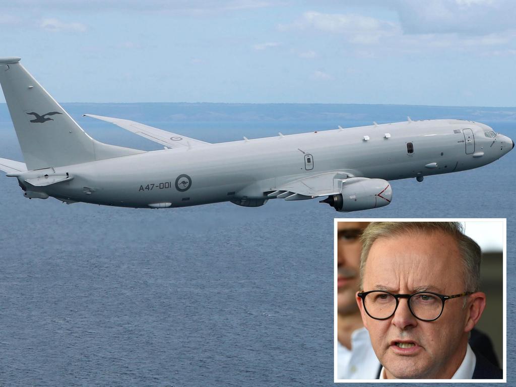 Anthony Albanese says the incident involving the RAAF P-8 was concerning for the government. Pictures: File