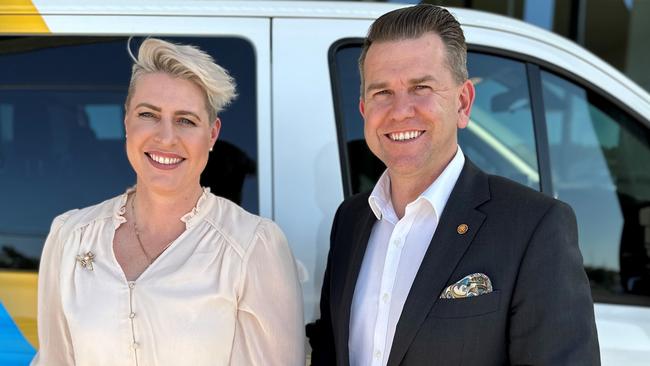 Bree Watson (with deputy leader of the opposition Jarrod Bleijie) said she was "proud" to join the LNP team.