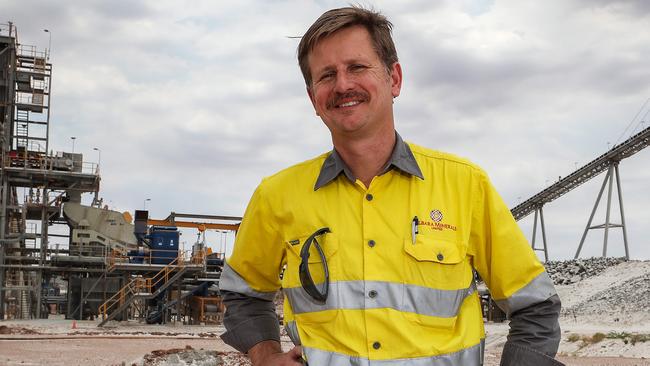 Pilbara Minerals managing director Ken Brinsden at the Pilgangoora lithium mine near Port Hedland in Western Australia. Picture: Colin Murty