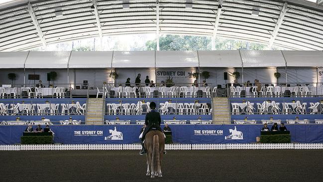 A dressage event at the Sydney Equestrian Centre near Horsley Park. Picture: Chris McKeen