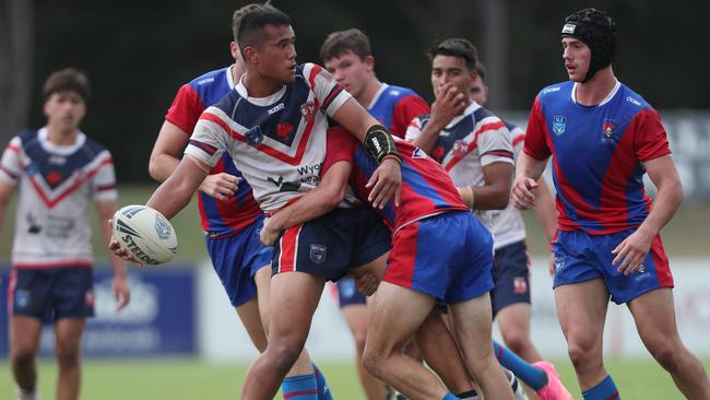 Josiah Fesolai in action for the Central Coast Roosters. Picture: Sue Graham