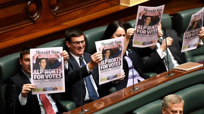 Very rowdy during Question time at Parliment. Follow up tax payers fund story. P1. Picture: Nicole Garmston