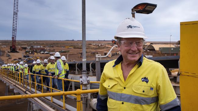 Andrew Forrest at Fortescue Metals’ new Iron Bridge magnetite project.