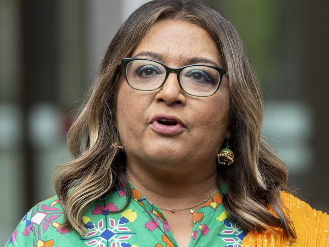 SYDNEY, AUSTRALIA -  NewsWirePhotos - Friday, 1 November 2024:Mehreen Faruqi pictured exiting  Federal Court.Justice Stewart delivered judgment in the matter of Mehreen Faruqi V Pauline Hanson in favour of Mehreen Faruqi.Picture: NewsWire / Monique Harmer