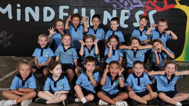My First Year: Ormeau State School Prep C. Back row: Finley, Rise, Jesse-James, Oliver, Flynn, Jake. Middle row: Carter, Stella, Taylor, Leilani, Aurora, Willow. Front row: Ella, Khye, Thomas, Gerald, Luca, Zoey. Picture Glenn Hampson