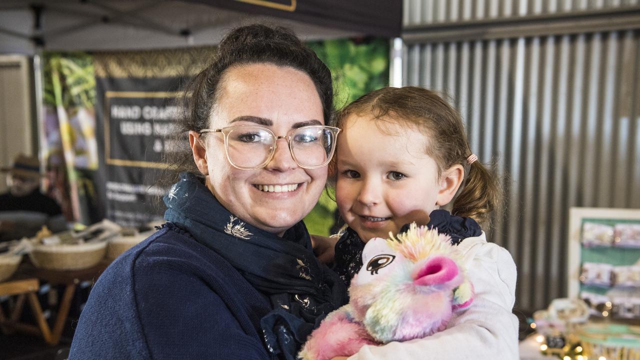 SUNDAY SOCIALS: Amanda Jannusch and daughter Everly Jannusch at the Mums and Bubs Expo on Sunday. Picture: Kevin Farmer