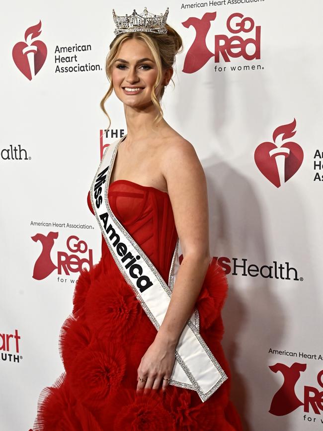 Ms Stanke was crowned Miss America in 2023. (Photo by Astrid Stawiarz/Getty Images for The American Heart Association)