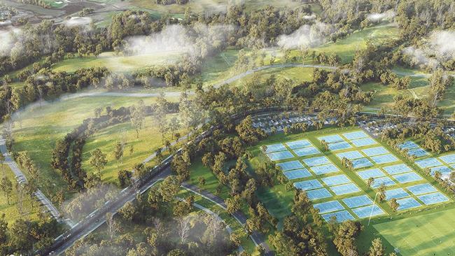 40 netball courts and sporting fields are included in the plans.