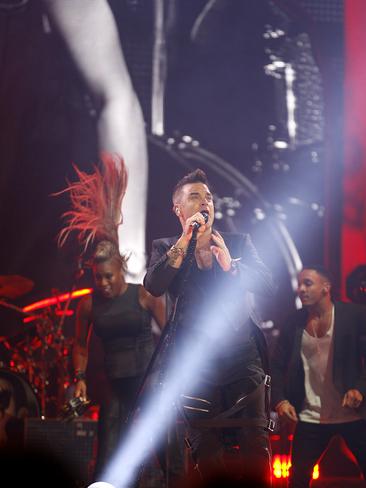 Robbie Williams kicks off the Australian leg of his Let Me Entertain You Tour at Perth Arena. PHOTO: MARIE NIRME