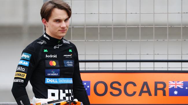 BAHRAIN, BAHRAIN - FEBRUARY 27: Oscar Piastri of Australia and McLaren looks on itpl during day two of F1 Testing at Bahrain International Circuit on February 27, 2025 in Bahrain, Bahrain. (Photo by Clive Rose/Getty Images)