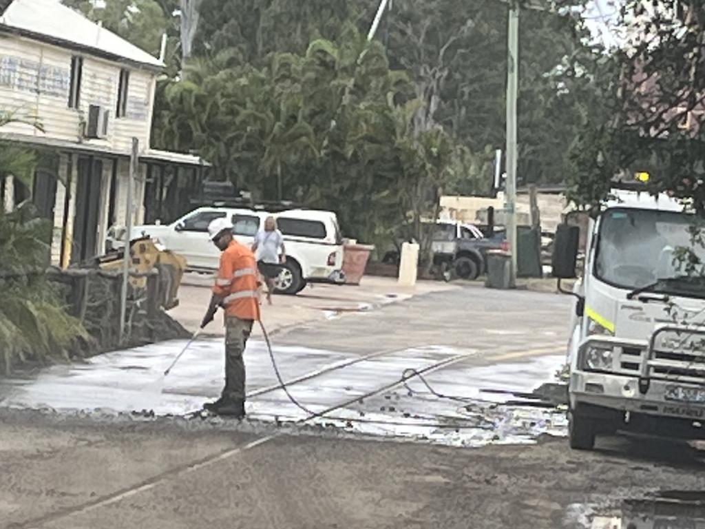 Maryborough Marina is undergoing another clean-up effort just six weeks after the January flood.