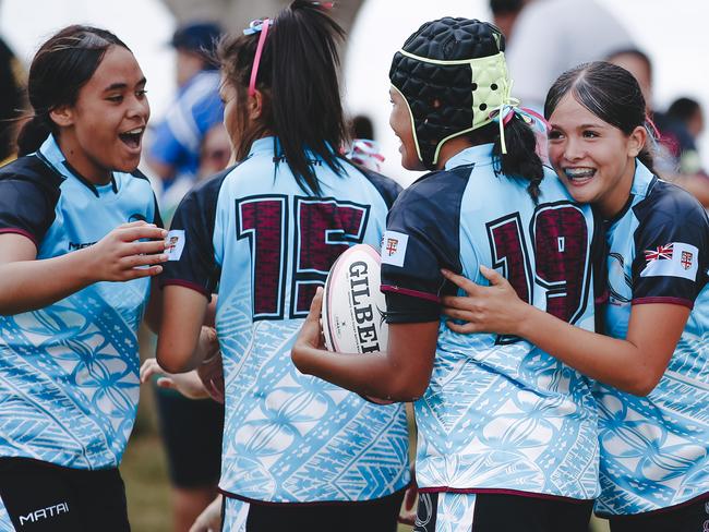 The girls take centre stage on Field 1.