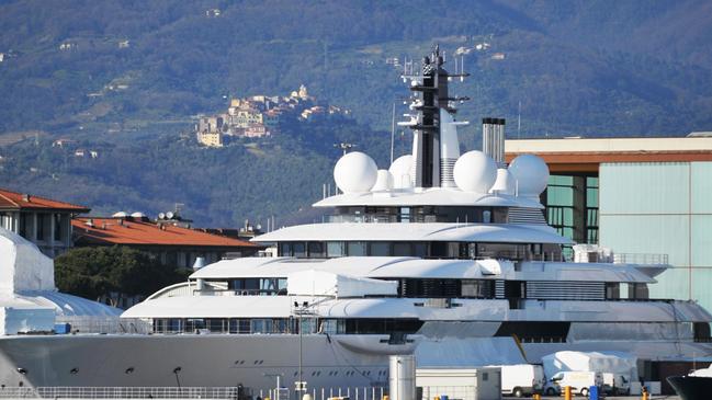 The superyacht 'Scheherazade', which has been linked to Russian President Vladimir Putin. Picture: Getty Images