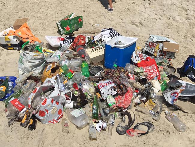 Byron Bay locals are up in arms this morning following a massive 200+ person beach party that has left a trail of garbage and worries admist COVID restrictions. Photo: Ivan Saric