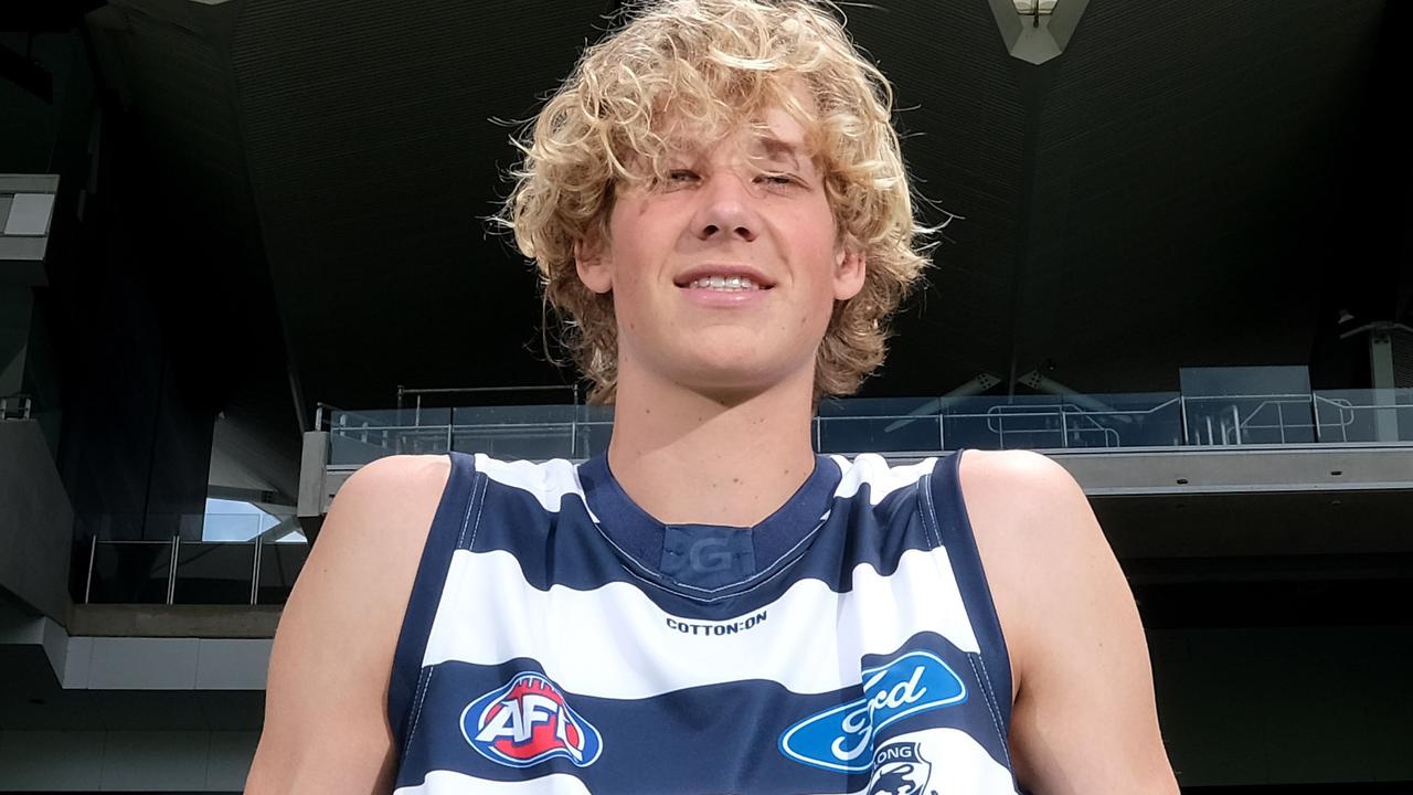 Sam De Koning ready for gym time at Geelong in a bid to add size to ...